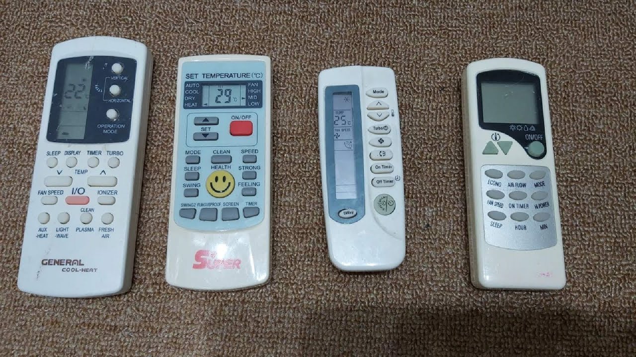 شرح ريموت مكيف جنرال